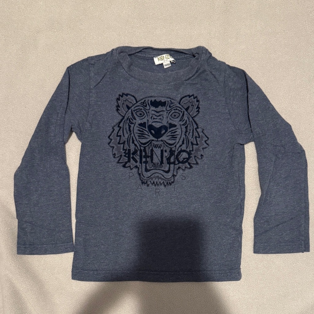 Kenzo Blue Long Sleeve Kids Tee